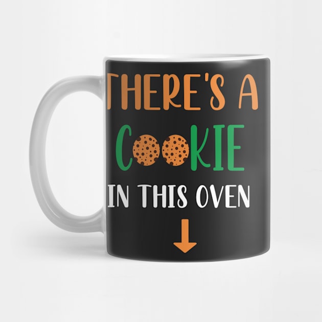 Theres A Cookie in This Oven - Cookie Pregnancy Announcement - Matching Ugly Christmas Pregnancy Announcement by WassilArt